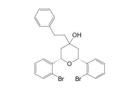 (2R,6S)-2,6-bis(2-bromophenyl)-4-phenethyltetrahydro-2H-pyran-4-ol