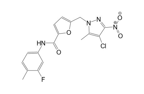 5-[(4-chloro-5-methyl-3-nitro-1H-pyrazol-1-yl)methyl]-N-(3-fluoro-4-methylphenyl)-2-furamide