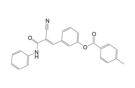 3-[(1E)-3-anilino-2-cyano-3-oxo-1-propenyl]phenyl 4-methylbenzoate