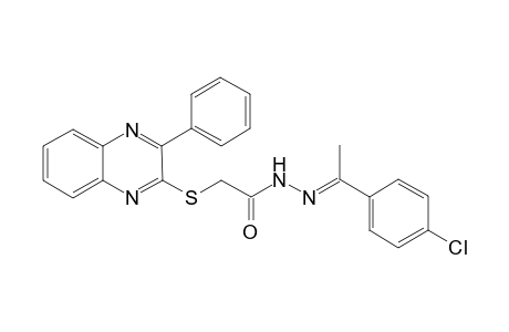 N'-(1-(4-chlorophenyl)ethylidene)-2-(3-phenylquinoxalin-2-ylthio)acetohydrazide