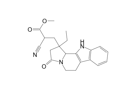 1H-Indolizino[8,7-b]indole-1-propanoic acid, .alpha.-cyano-1-ethyl-2,3,5,6,11,11b-hexahydro-3-oxo-, methyl ester