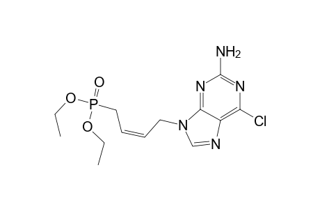 (Z)-2-Amino-6-chloro-N(9)-(4-(diethylphosphono)-2-buten-1-yl)purine