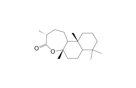 (+-)-3.alpha.,5a.beta.,8,8,11a.beta.-Pentamethyl-7a.alpha.H-tetradecahydronaphth[2,1-b]oxepin-4-one