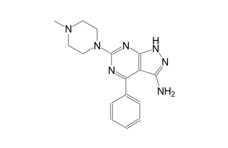 6-(4-methyl-1-piperazinyl)-4-phenyl-1H-pyrazolo[3,4-d]pyrimidin-3-ylamine