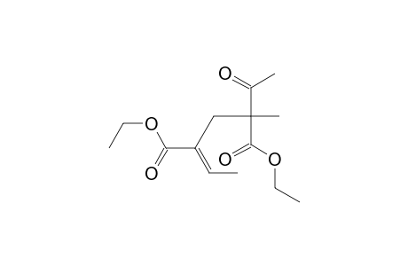 Pentanedioic acid, 2-acetyl-4-ethylidene-2-methyl-, diethyl ester, (E)-(.+-.)-
