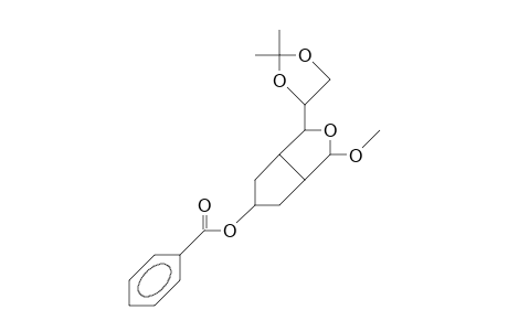 Methyl 5,6-isopropylidene-2,3-([2R]-benzoyloxy-propane-1,3-diyl)-2,3-dideoxy-A,B-D-talofuranoside