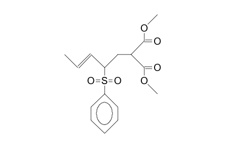 Dimethyl ((E)-2-phenylsulfonyl-pent-3-en-1-yl)-malonate