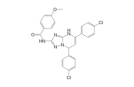 N-[5,7-bis(4-chlorophenyl)-4,7-dihydro[1,2,4]triazolo[1,5-a]pyrimidin-2-yl]-4-methoxybenzamide