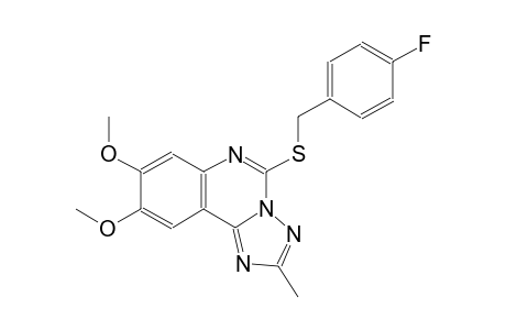 5-[(4-fluorobenzyl)sulfanyl]-8,9-dimethoxy-2-methyl[1,2,4]triazolo[1,5-c]quinazoline