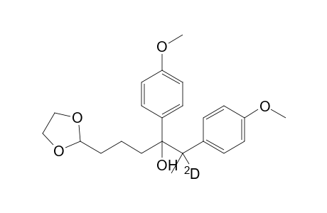 2-Deuterio-6-([1,3]-dioxolan-2'-yl)-2,3-bis(4"-methoxyphenyl)hexan-3-ol