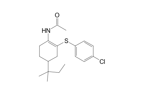 N-(2-((4-chlorophenyl)thio)-4-(tert-pentyl)cyclohex-1-en-1-yl)acetamide