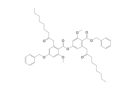 benzyl 4-[4'-benzyloxy-2'-methoxy-6'-(2''-oxononyl)benzoyloxy]-2-methoxy-6-(2-oxononyl)benzoate