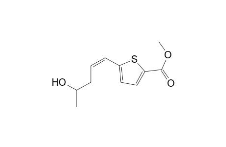 2-Thiophenecarboxylic acid, 5-(4-hydroxy-1-pentenyl)-, methyl ester