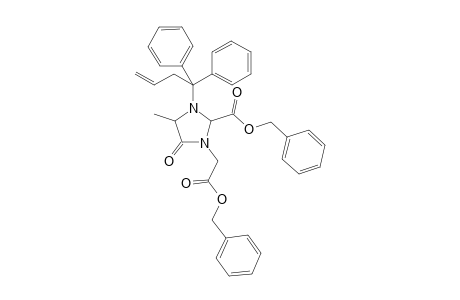 2-[(benzyloxy)carbonyl]-3-((benzyloxy)carbonyl)-methyl]-1-(1,1-diphenylbut-3-en-1-yl)-5-methyl-4-imidazolidnone