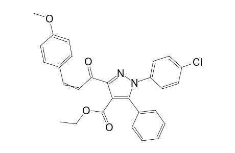 Ethyl 1-(4-chlorophenyl)-3-(3-(4-methoxyphenyl)acryloyl)-5-phenyl-1H-pyrazole-4-carboxylate