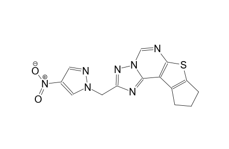 2-[(4-nitro-1H-pyrazol-1-yl)methyl]-9,10-dihydro-8H-cyclopenta[4,5]thieno[3,2-e][1,2,4]triazolo[1,5-c]pyrimidine