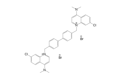 [7-chloro-1-[4-[4-[(7-chloro-4-dimethylamino-quinolin-1-ium-1-yl)methyl]phenyl]benzyl]quinolin-1-ium-4-yl]-dimethyl-amine dibromide