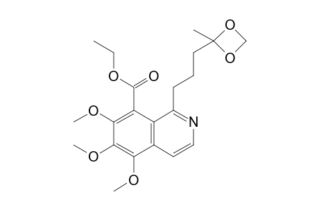 Ethyl 5,6,7-trimethoxy-1-[4',4'-(methylenedioxy)pentyl]isoquinoline-8-carboxylate