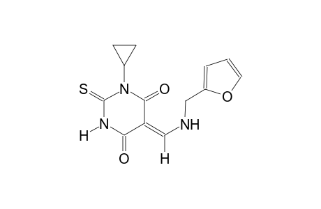 (5Z)-1-cyclopropyl-5-{[(2-furylmethyl)amino]methylene}-2-thioxodihydro-4,6(1H,5H)-pyrimidinedione