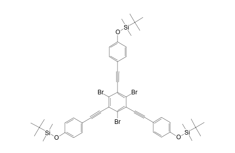 1,3,5-TRIBROMO-2,4,6-TRIS-[PARA-(TERT.-BUTYLDIMETHYLSILYLOXY)-PHENYLETHYNYL]-BENZENE