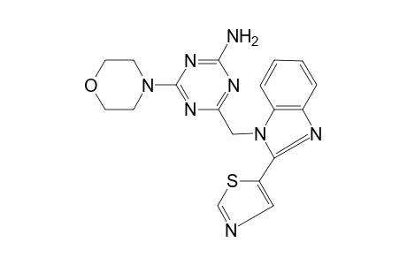 4-(4-morpholinyl)-6-[[2-(5-thiazolyl)-1-benzimidazolyl]methyl]-1,3,5-triazin-2-amine
