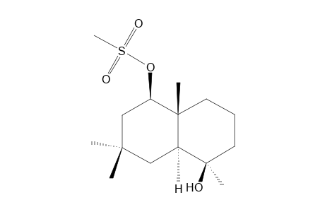 (1.alpha.,4a.alpha.,5.alpha.,8a.beta.)-Dechydro-1,4a,7,7-tetramethyl-1,5-naphthalenediol 5-(methanesulfonate)