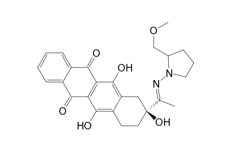 5,12-Naphthacenedione, 7,8,9,10-tetrahydro-6,8,11-trihydroxy-8-[1-[[2-(methoxymethyl)-1-pyrr olidinyl]imino]ethyl]-, [S-(R*,R*)]-
