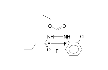 ethyl 2-butanamido-2-(2-chlorophenylamino)-3,3,3-trifluoropropanoate