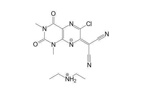 6-Chloro-1,2,3,4,5,6-hexahydro-1,3-dimethyl-2,4-dioxopteridin-7-ylidene)malononitrile diethylammonium salt