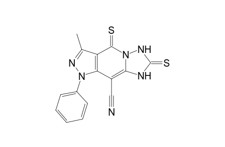 4,6,7,8-Tetrahydro-3-methyl-1-phenyl-4,7-dithioxo-1H-pyrazolo[3,4-d][1,2,4]triazino[1,5-a]pyridine-9-carbonitrile