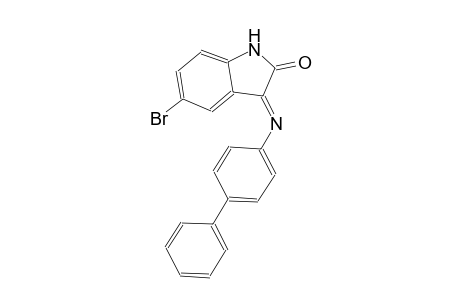 2H-indol-2-one, 3-([1,1'-biphenyl]-4-ylimino)-5-bromo-1,3-dihydro-, (3E)-