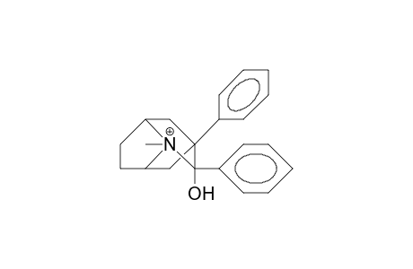 3a-Phenyl-3b-(A-hydroxy-benzyl)-tropan cation with C-N-bridge