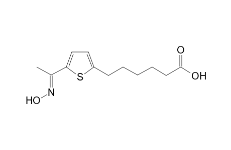 6-(5-[(1E)-N-Hydroxyethanimidoyl]-2-thienyl)hexanoic acid