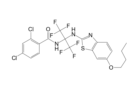 N-[1-[(6-butoxy-1,3-benzothiazol-2-yl)amino]-2,2,2-trifluoro-1-(trifluoromethyl)ethyl]-2,4-dichloro-benzamide