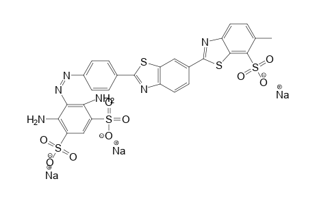1,3-Benzenedisulfonic acid, 4,6-diamino-5-[[4-(6-methyl-7-sulfo[2,6'-bibenzothiazol]-2'-yl)phenyl]azo], trisodium salt