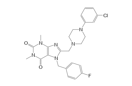 8-{[4-(3-chlorophenyl)-1-piperazinyl]methyl}-7-(4-fluorobenzyl)-1,3-dimethyl-3,7-dihydro-1H-purine-2,6-dione