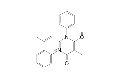 3,6-Dihydro-1-(2-isopropenylphenyl)-5-methyl-6-oxo-3-phenyl-1-pyrimidinium-4-olate