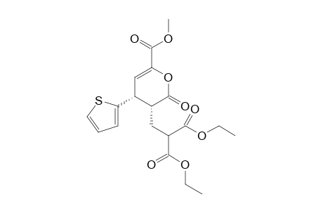 (3R,4R)-Diethyl 2-((6-(methoxycarbonyl)-2-oxo-4-(thiophen-2-yl)-3,4-dihydro-2Hpyran-3-yl)methyl)malonate