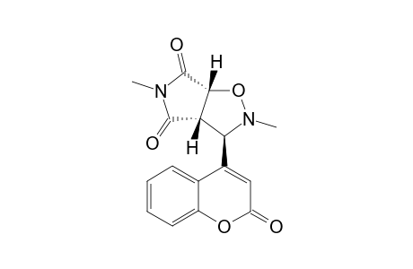 2-Methyl-3-(2'-oxo-2H-[1]benzopyran-4'-yl)tetrahydroisoxazole-4,5-dicarboxylic acid - N-methylimide