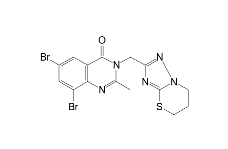 6,8-DIBROMO-3-[(6,7-DIHYDRO-5H-s-TRIAZOLO[3,2-b][1,3]THIAZIN-2-YL)METHYL]-2-METHYL-4(3H)-QUINAZOLINONE