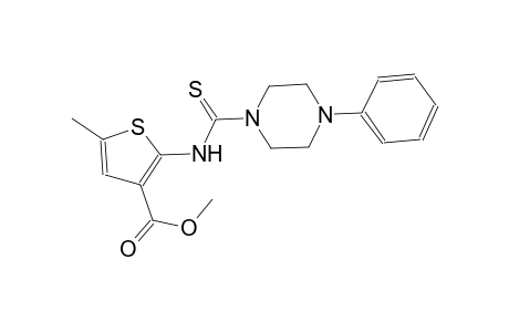 methyl 5-methyl-2-{[(4-phenyl-1-piperazinyl)carbothioyl]amino}-3-thiophenecarboxylate