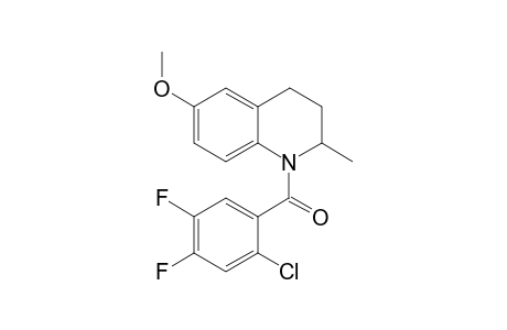 Quinoline, 1-(2-chloro-4,5-difluorobenzoyl)-1,2,3,4-tetrahydro-6-methoxy-2-methyl-