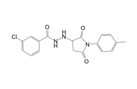 3-chloro-N'-[1-(4-methylphenyl)-2,5-dioxo-3-pyrrolidinyl]benzohydrazide