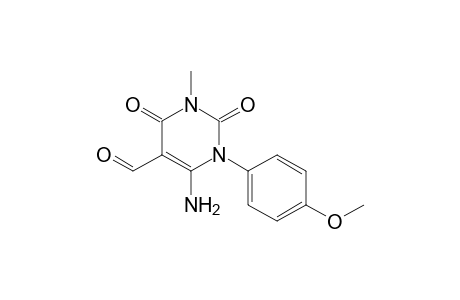 6-Amino-1-(4-methoxyphenyl)-3-methyl-2,4-dioxo-5-pyrimidinecarboxaldehyde