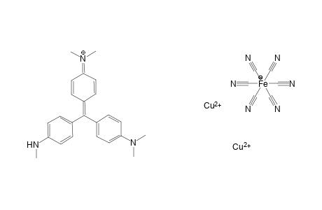 N-(4-{[4-(Dimethylamino)phenyl][4-(methylamino)phenyl]methylene}-2,5-cyclohexadien-1-ylidene)-N-methylmethanaminium dicopper hexacyanoferrate