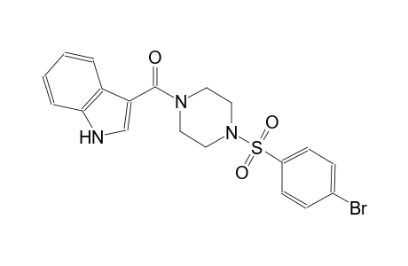 1H-indole, 3-[[4-[(4-bromophenyl)sulfonyl]-1-piperazinyl]carbonyl]-