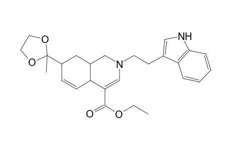 .delta.3,.delta.5-2-Tryptophyl-4-carbethoxy-7-[1,1-(ethylenedioxy)-ethyl]hexahydroisoquinoline