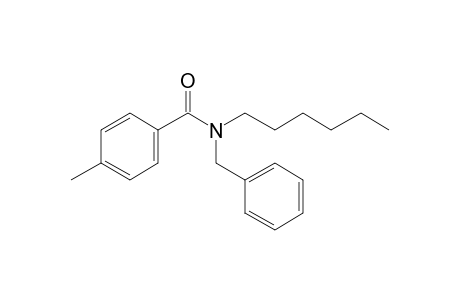 Benzamide, 4-methyl-N-benzyl-N-hexyl-