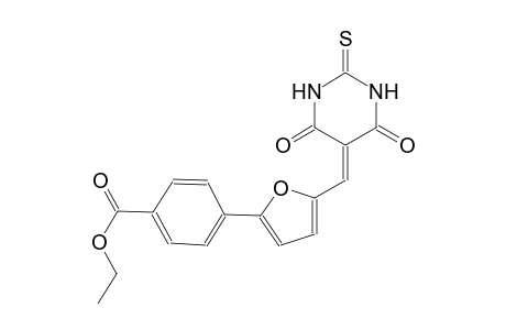 ethyl 4-{5-[(4,6-dioxo-2-thioxotetrahydro-5(2H)-pyrimidinylidene)methyl]-2-furyl}benzoate