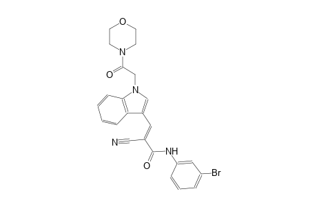 (2E)-N-(3-bromophenyl)-2-cyano-3-{1-[2-(4-morpholinyl)-2-oxoethyl]-1H-indol-3-yl}-2-propenamide